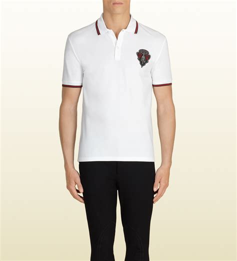 gucci polo red blue white|white Gucci polo shirts men.